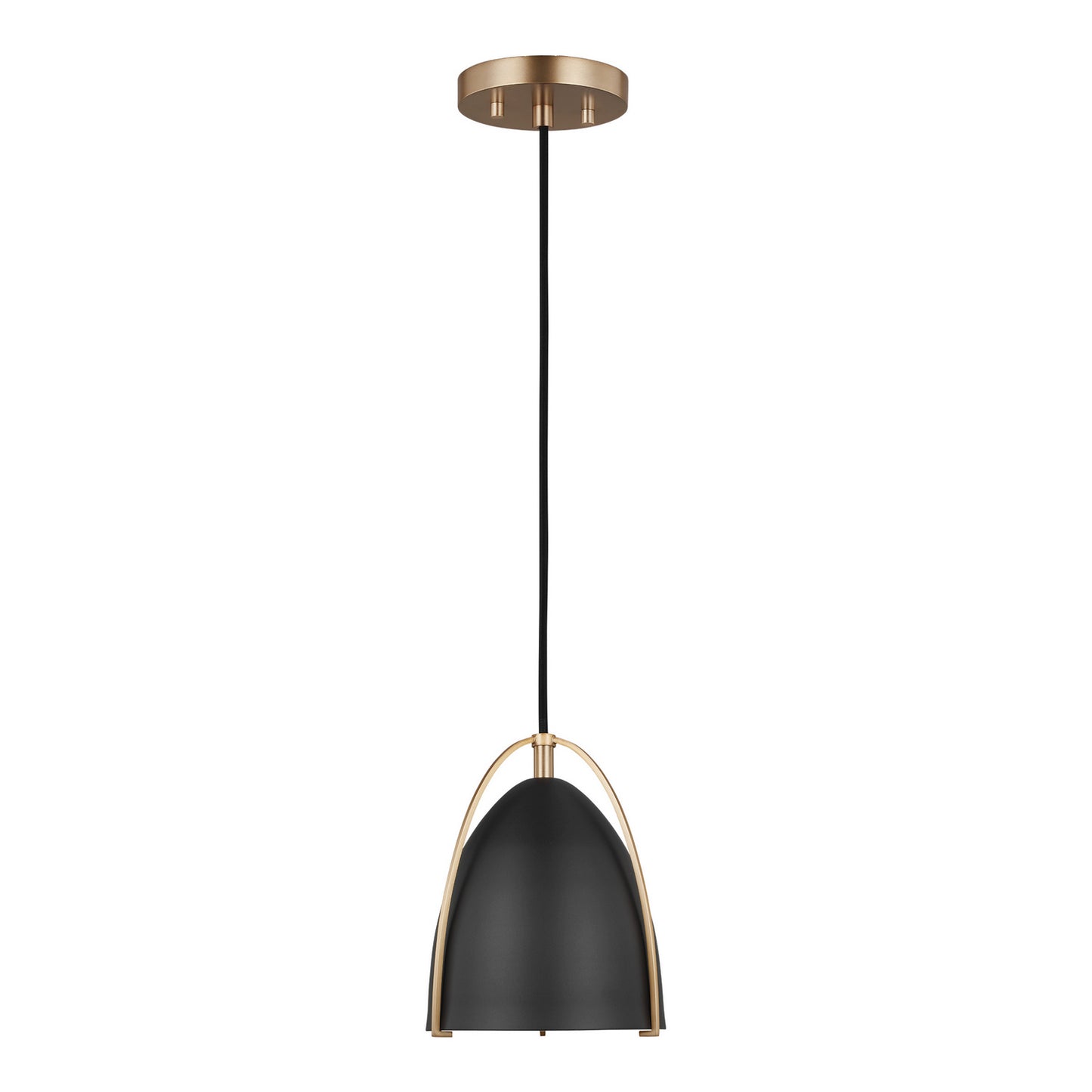 Norman One Light Mini-Pendant in Satin Brass
