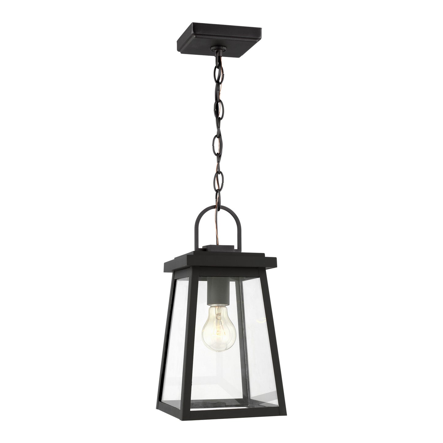 Founders One Light Outdoor Pendant in Black