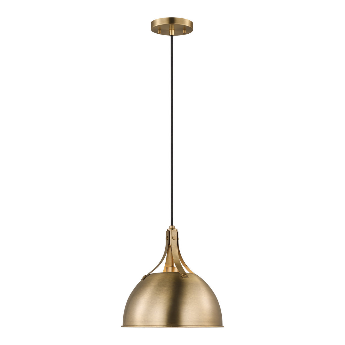 Rockland One Light Pendant in Satin Brass