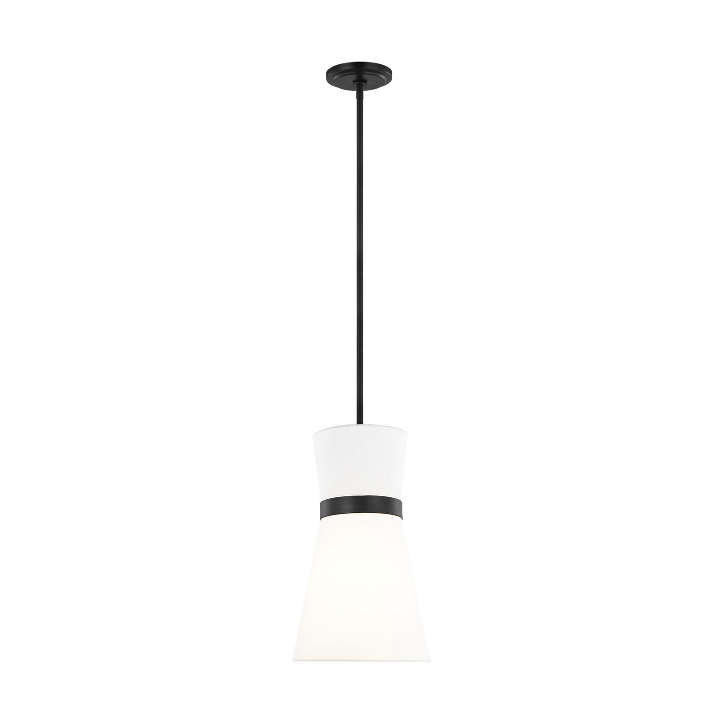 Clark One Light Pendant in Midnight Black