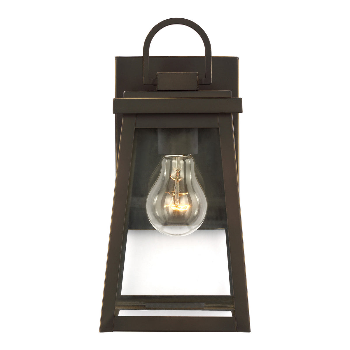 Founders One Light Outdoor Wall Lantern in Antique Bronze