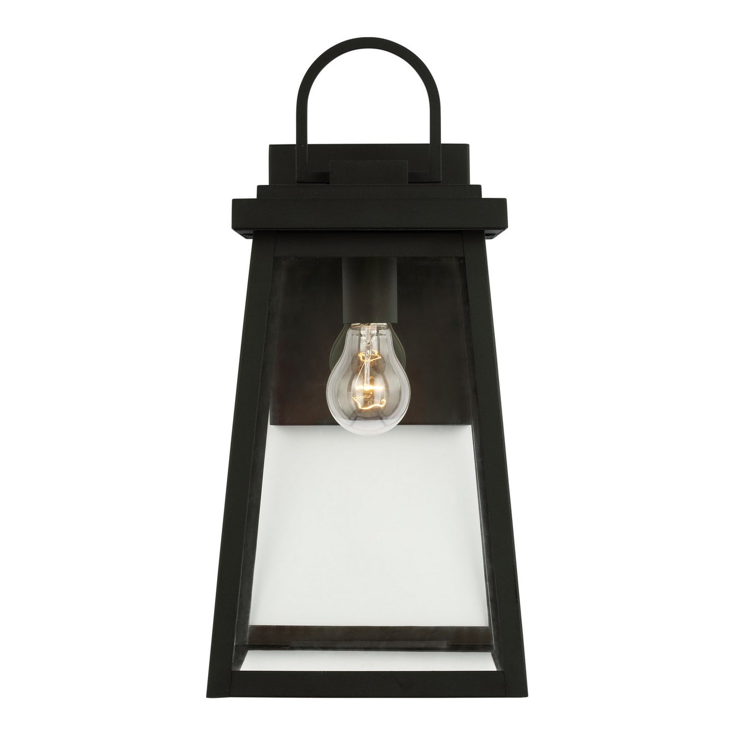 Founders One Light Outdoor Wall Lantern in Black