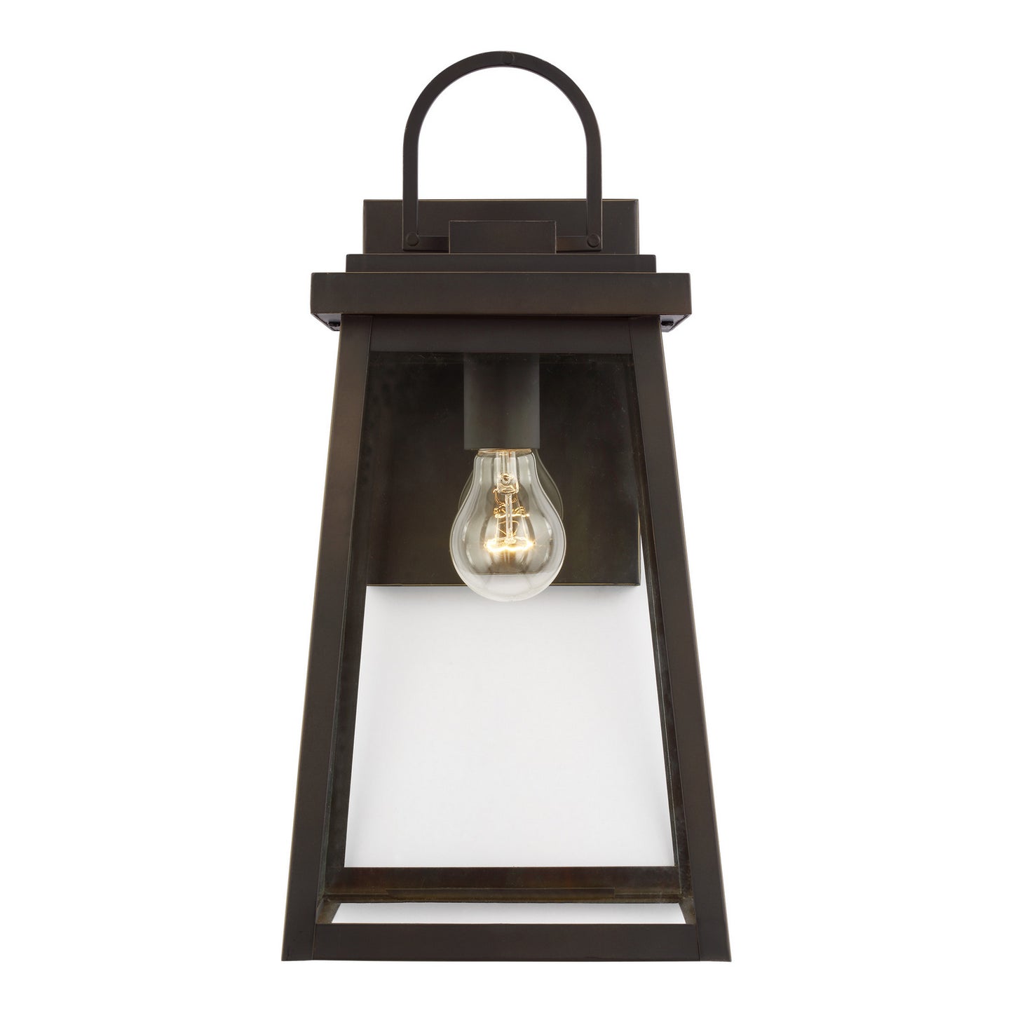 Founders One Light Outdoor Wall Lantern in Antique Bronze