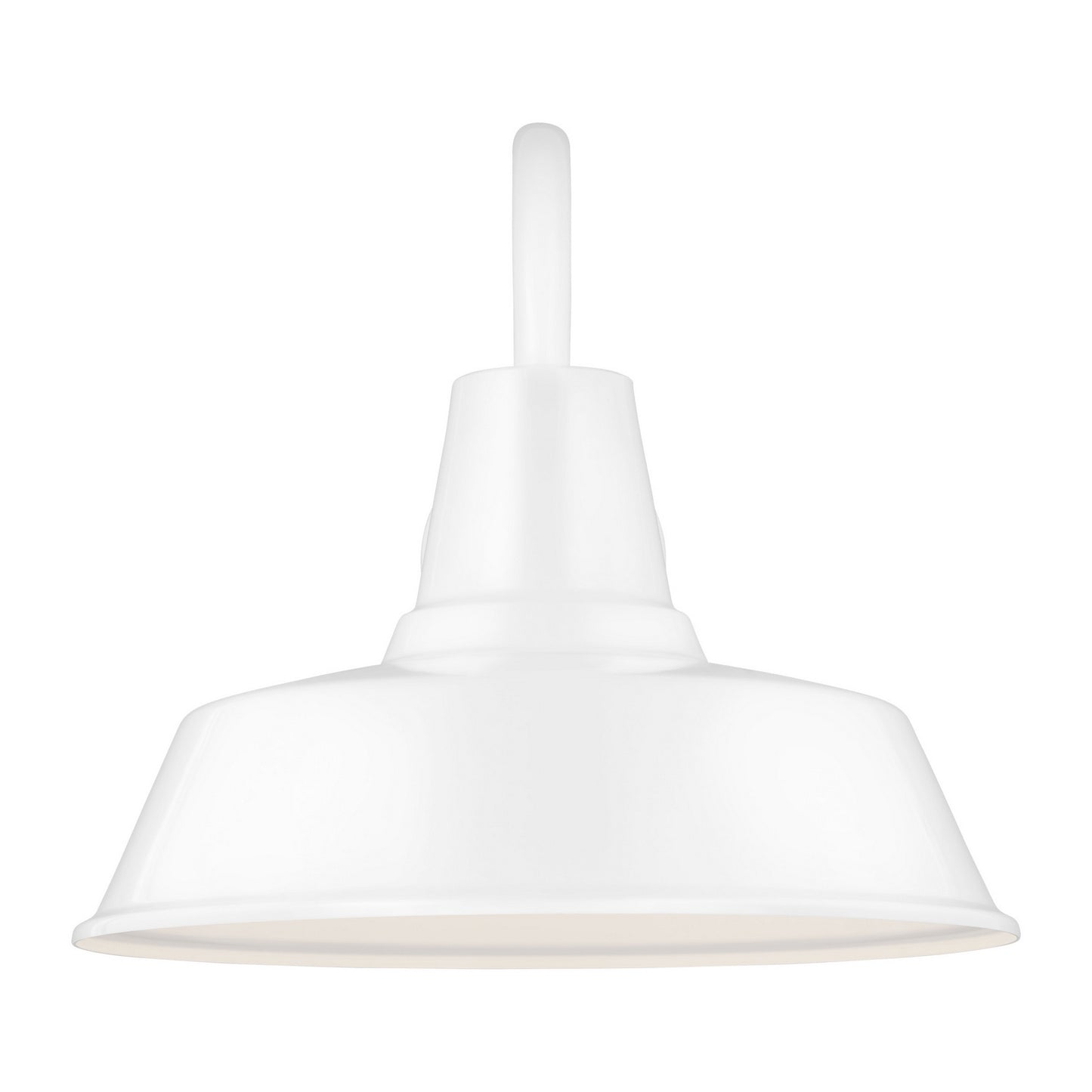 Barn Light One Light Outdoor Wall Lantern in White