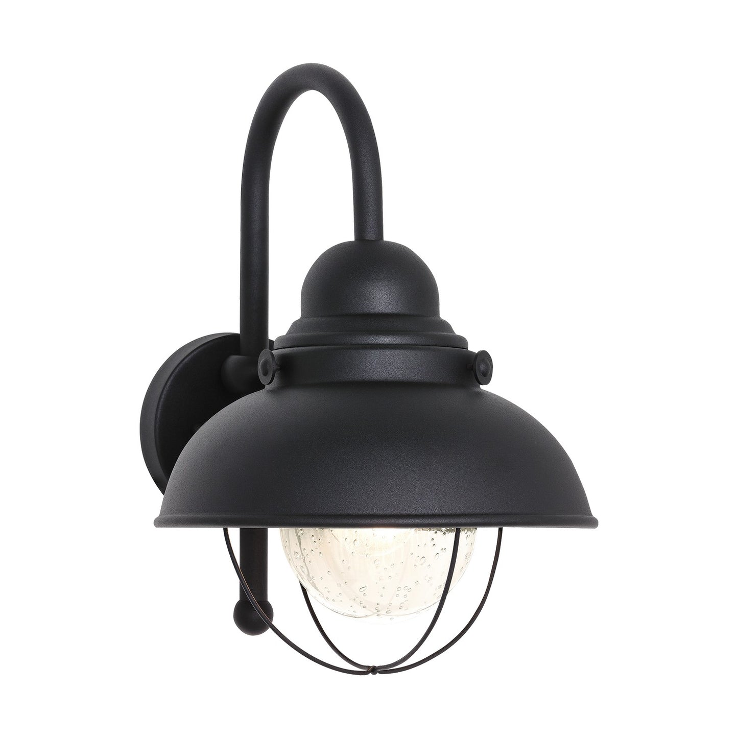 Sebring One Light Outdoor Wall Lantern in Black