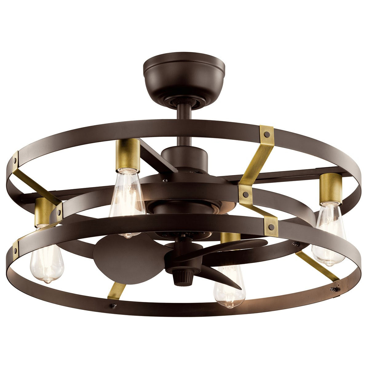 Cavelli 25"Ceiling Fan in Satin Natural Bronze