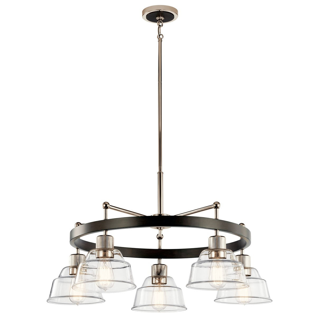 Eastmont Five Light Chandelier in Polished Nickel