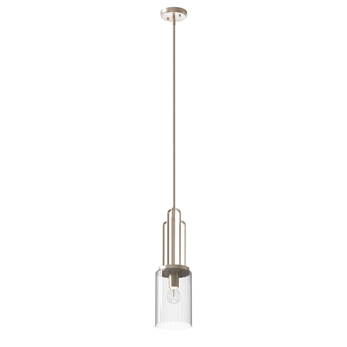 Kimrose One Light Mini Pendant in Polished Nickel