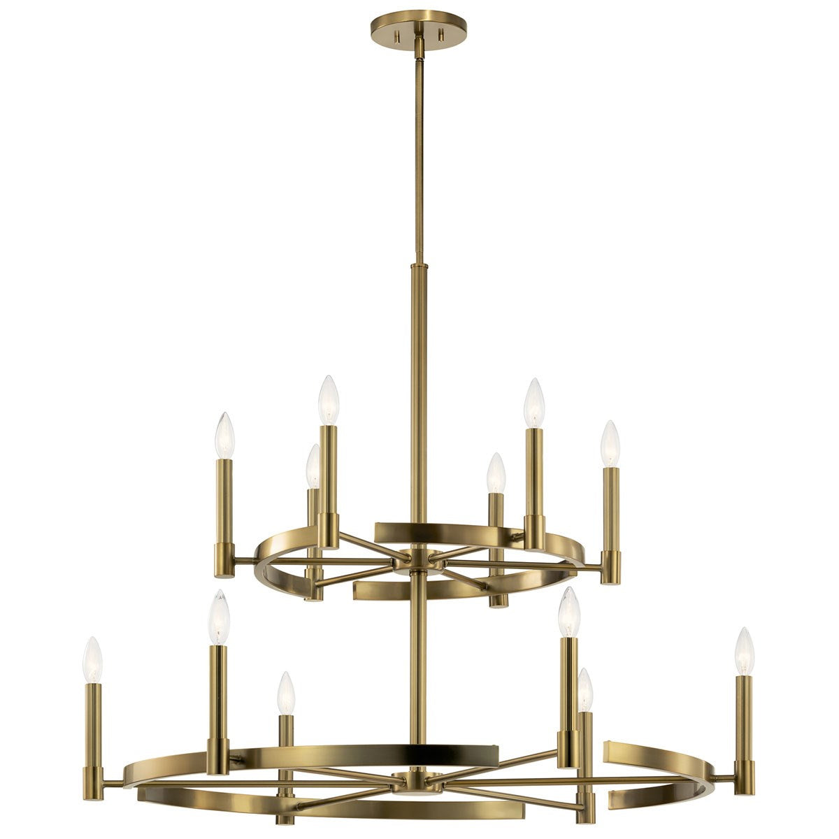 Tolani 12 Light Chandelier in Brushed Natural Brass