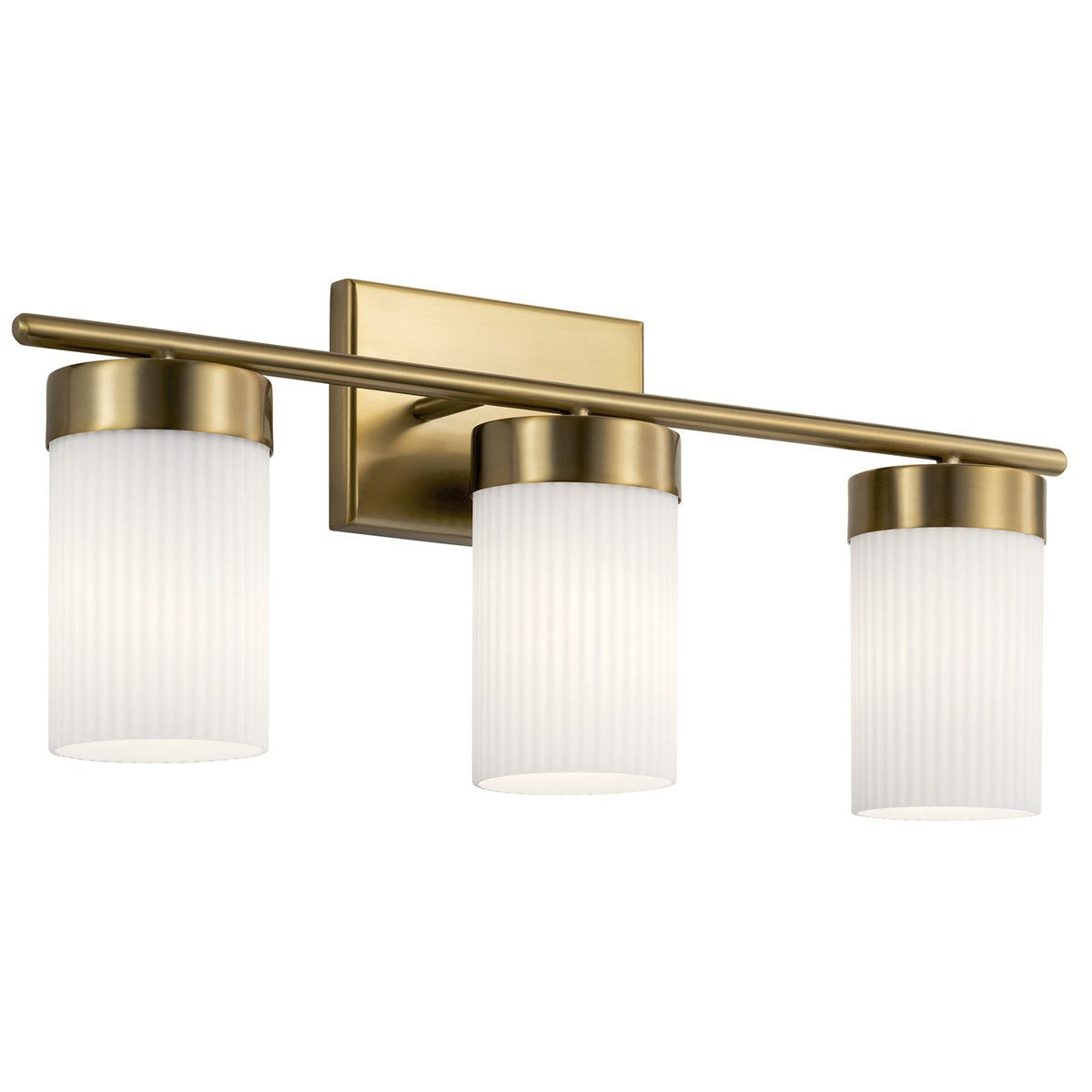 Ciona Three Light Bath in Brushed Natural Brass