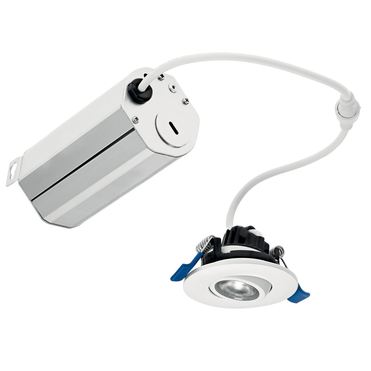 Direct To Ceiling Mini Gimble LED Downlight in Textured White