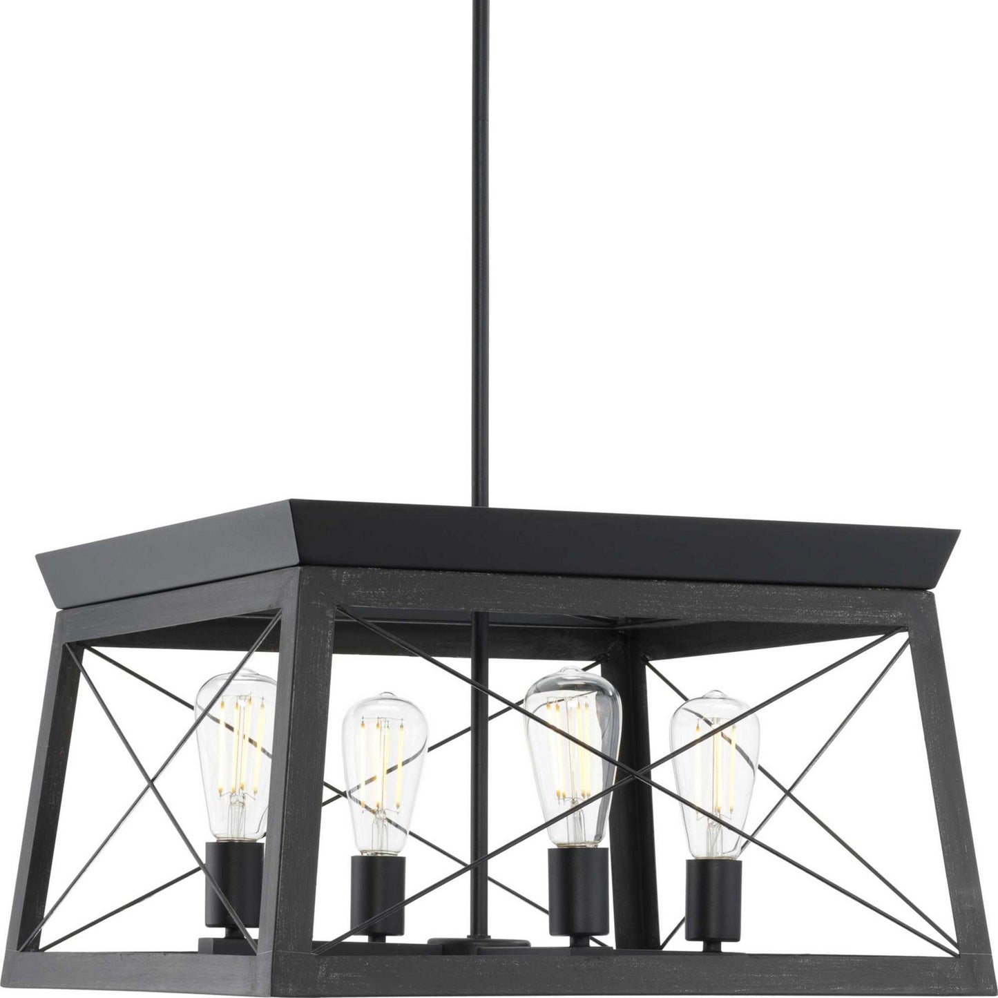 Briarwood Four Light Chandelier in Textured Black