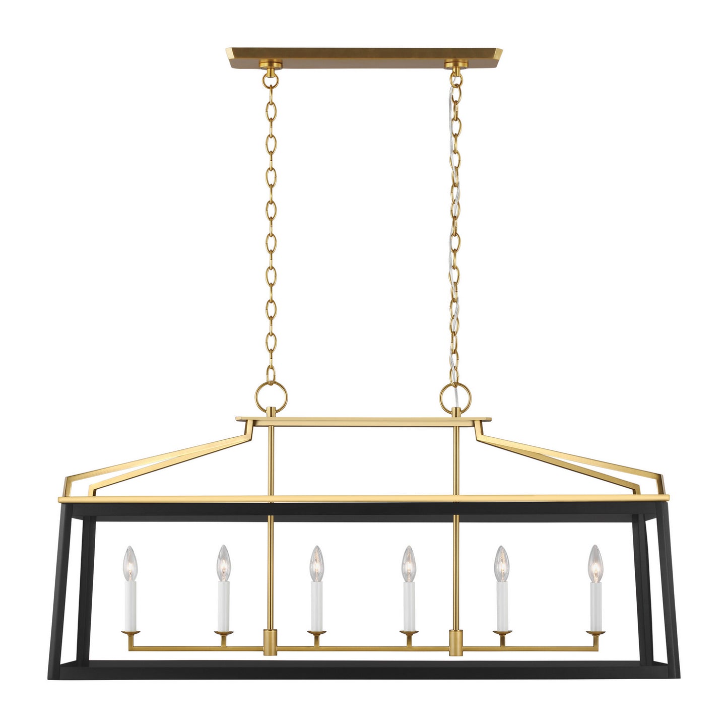 Carlow Six Light Linear Lantern in Midnight Black