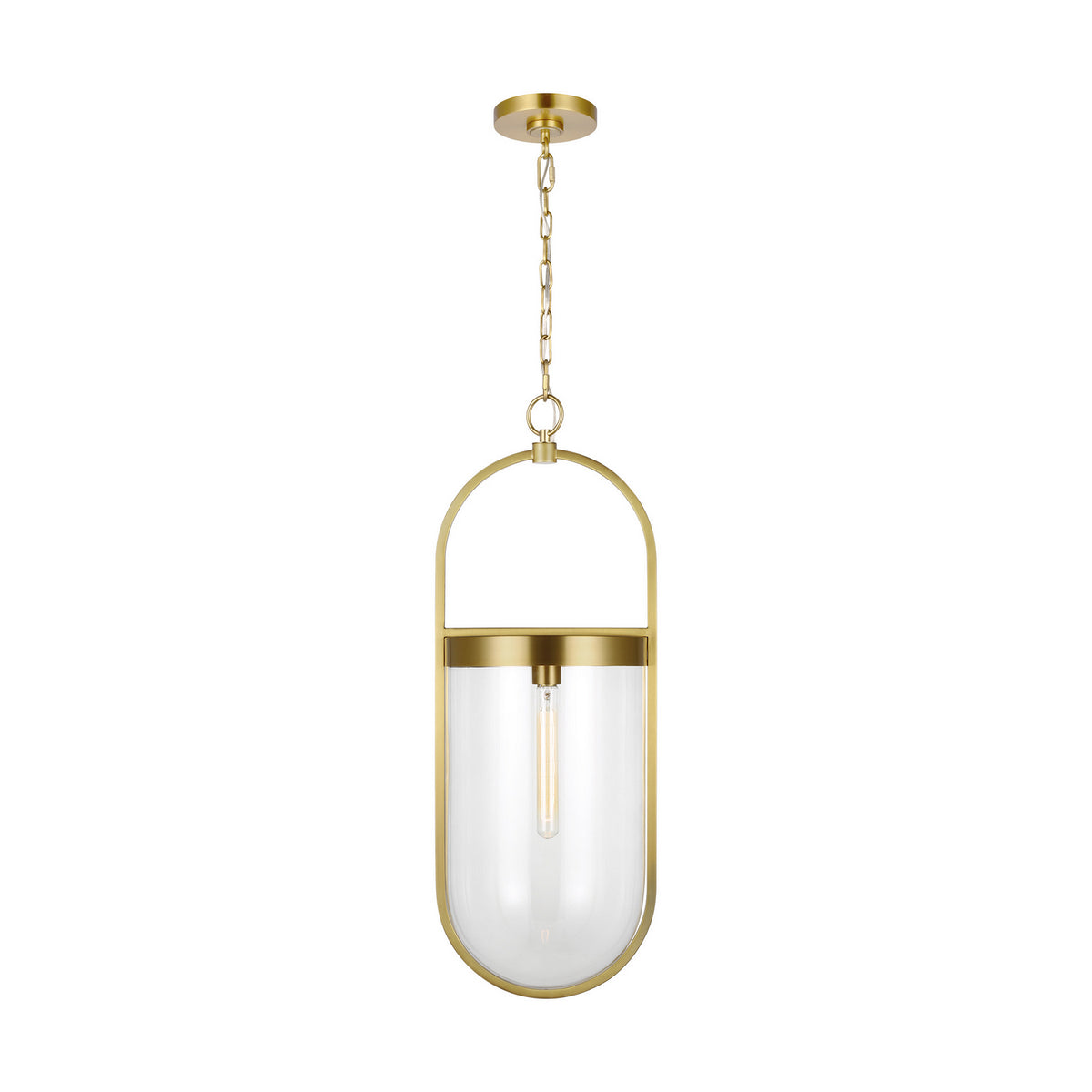 Blaine One Light Pendant in Burnished Brass