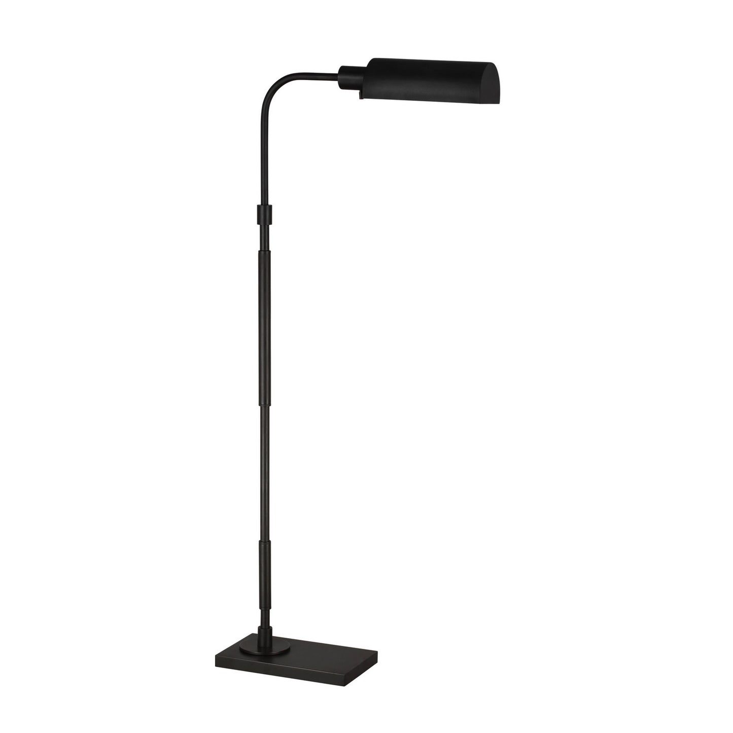 Kenyon One Light Task Floor Lamp in Aged Iron