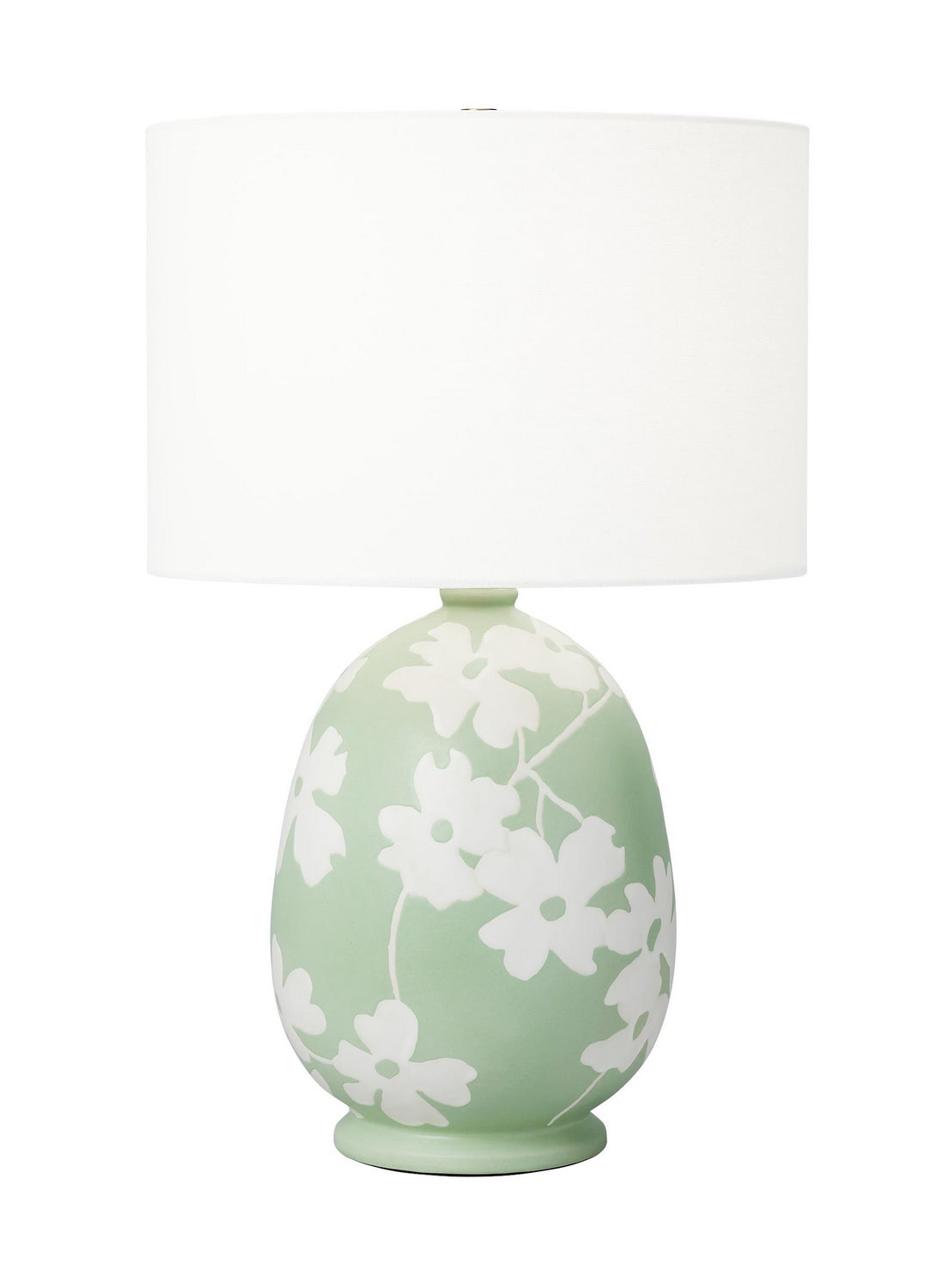 Lila One Light Table Lamp in Semi Matte Green