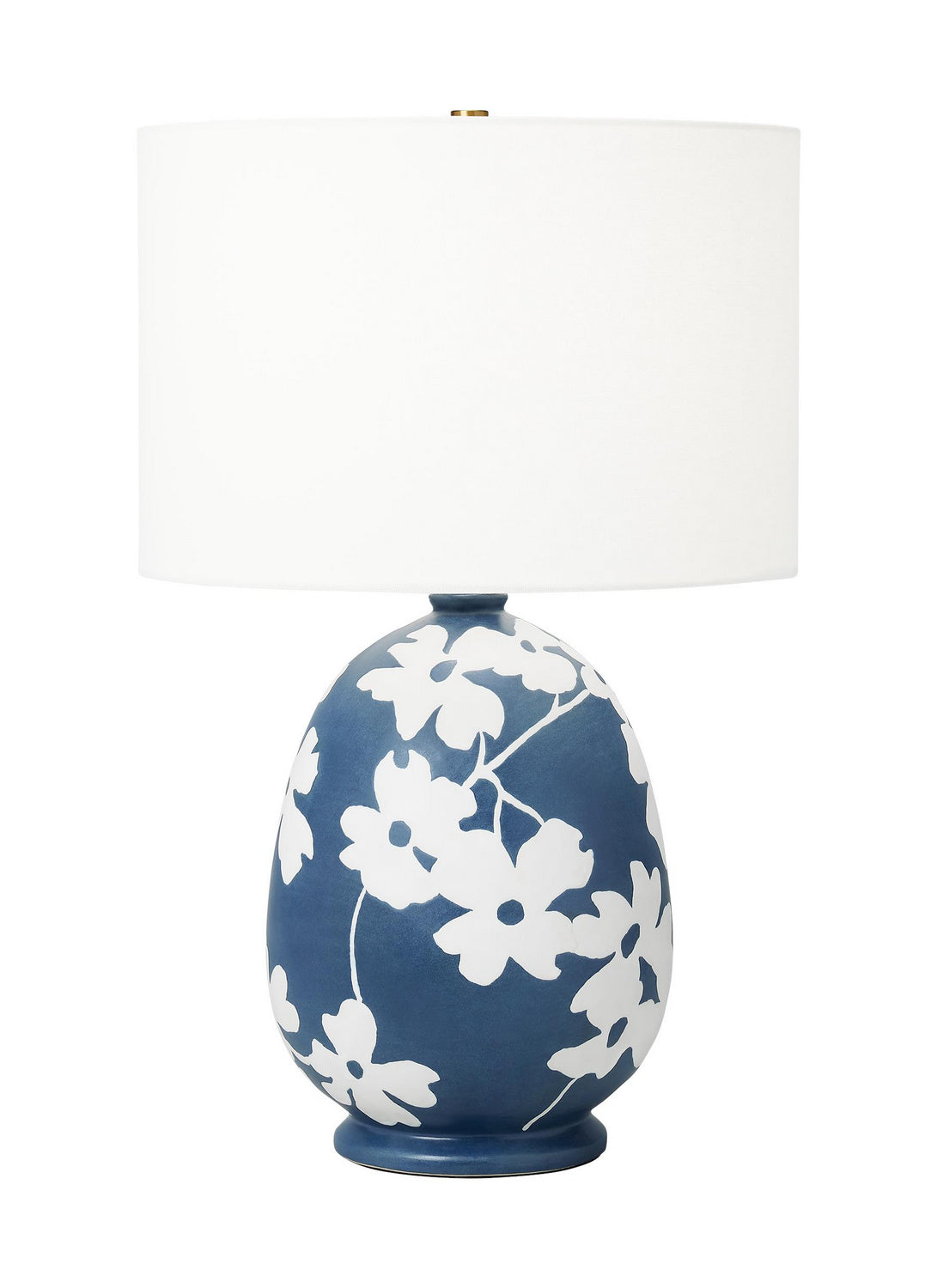 Lila One Light Table Lamp in Semi Matte Navy Blue