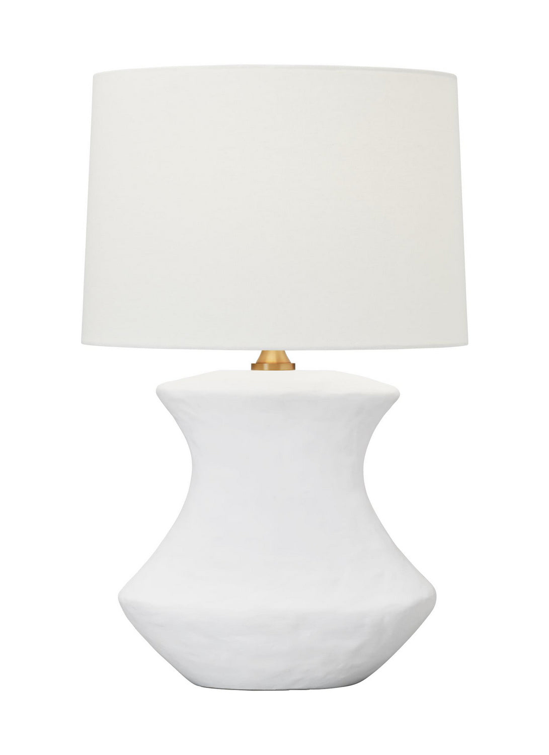 Bone One Light Table Lamp in Matte White Ceramic
