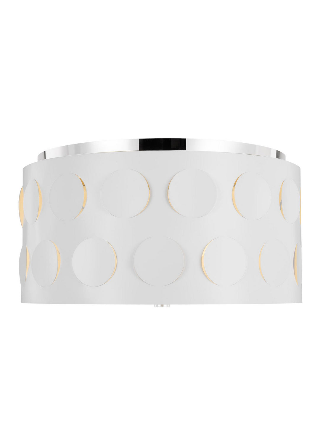 Dottie Three Light Flush Mount in Polished Nickel