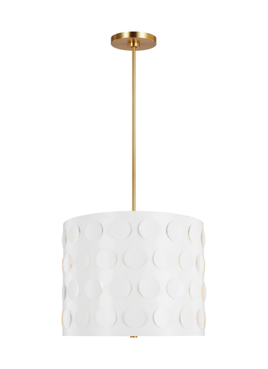 Dottie Three Light Pendant in Burnished Brass