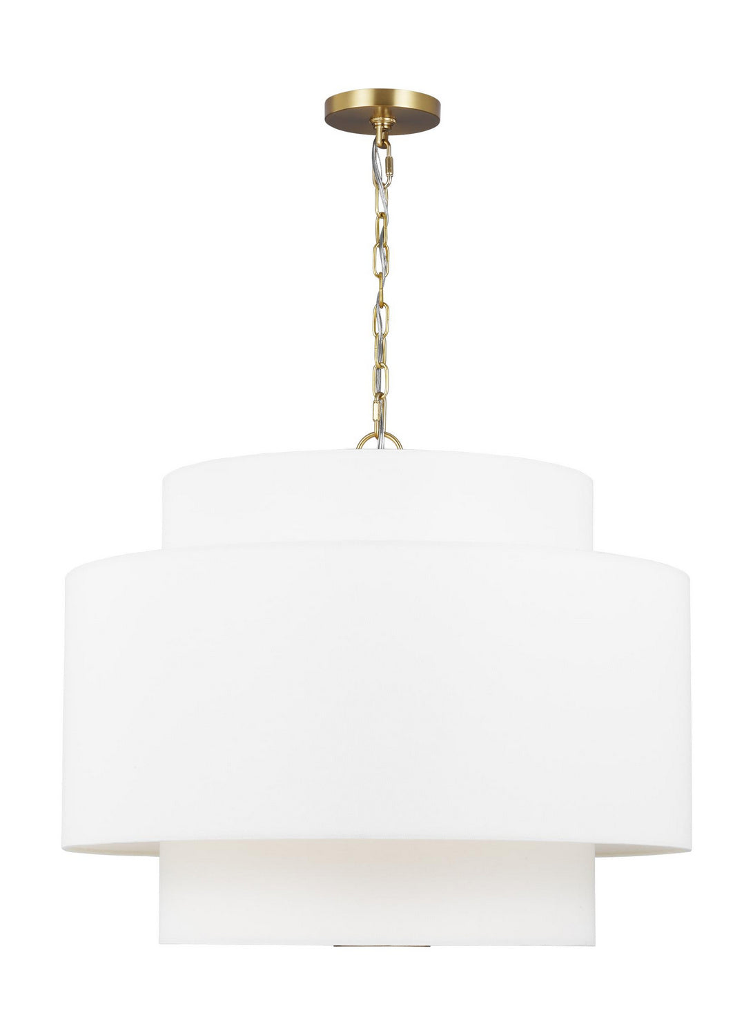 Sawyer Three Light Pendant in Burnished Brass