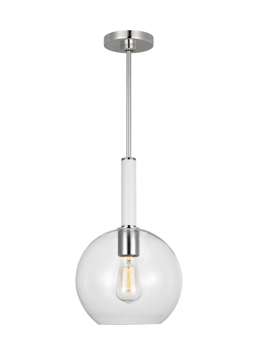 Monroe One Light Pendant in Polished Nickel