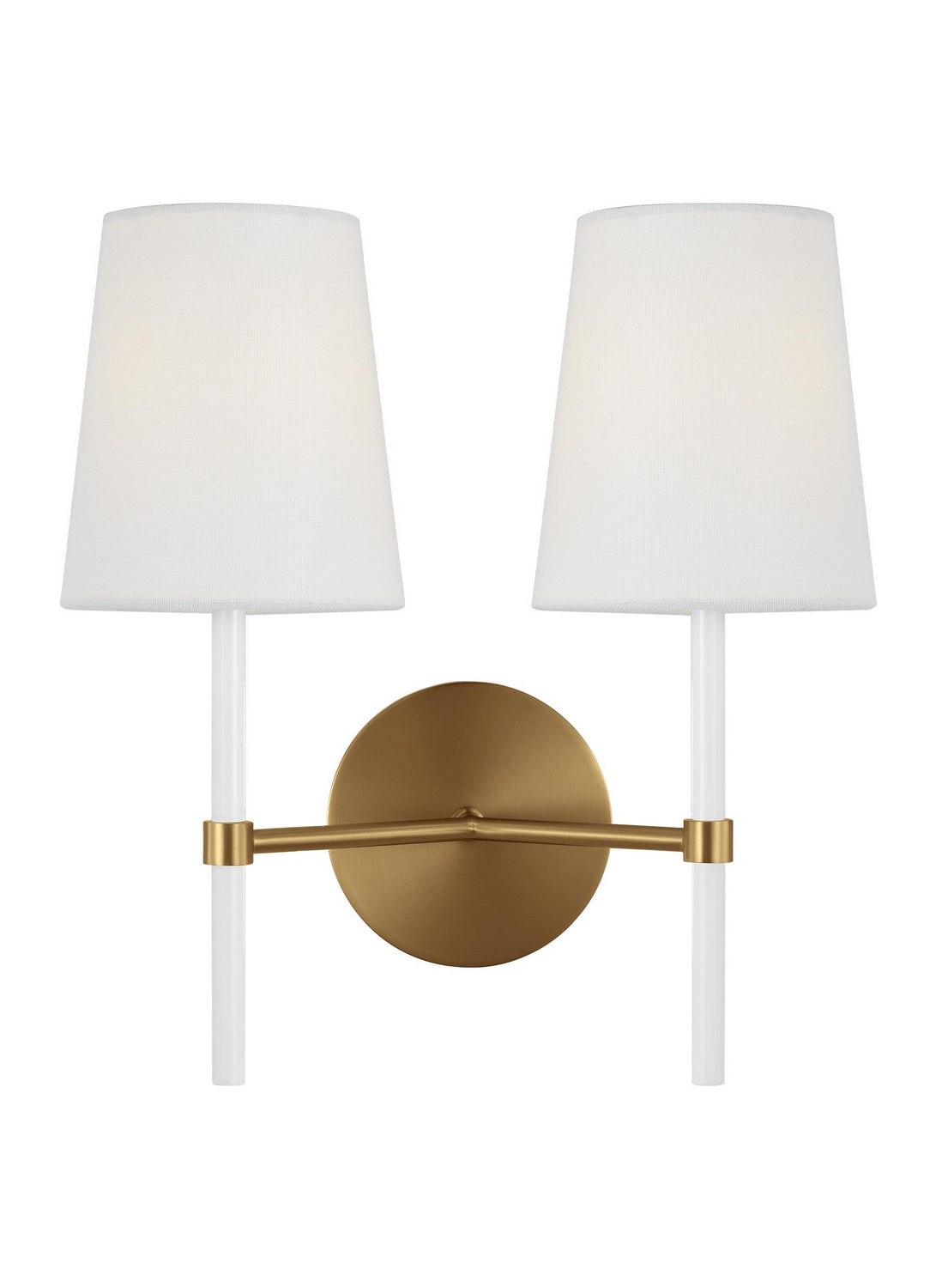 Monroe Two Light Wall Sconce in Burnished Brass