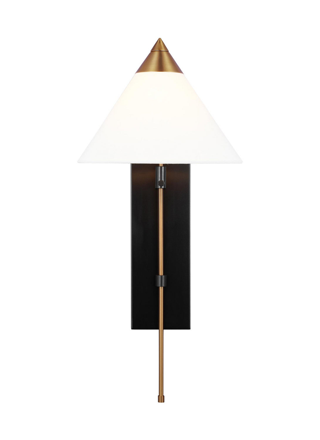 Franklin One Light Wall Sconce in Burnished Brass and Deep Bronze