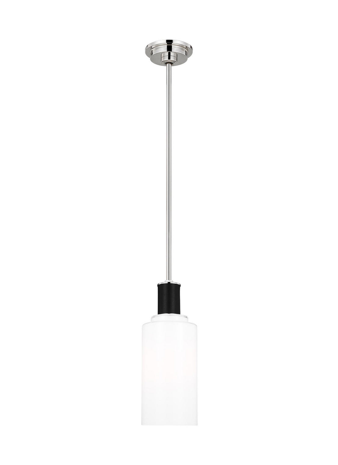 Hadley One Light Pendant in Polished Nickel