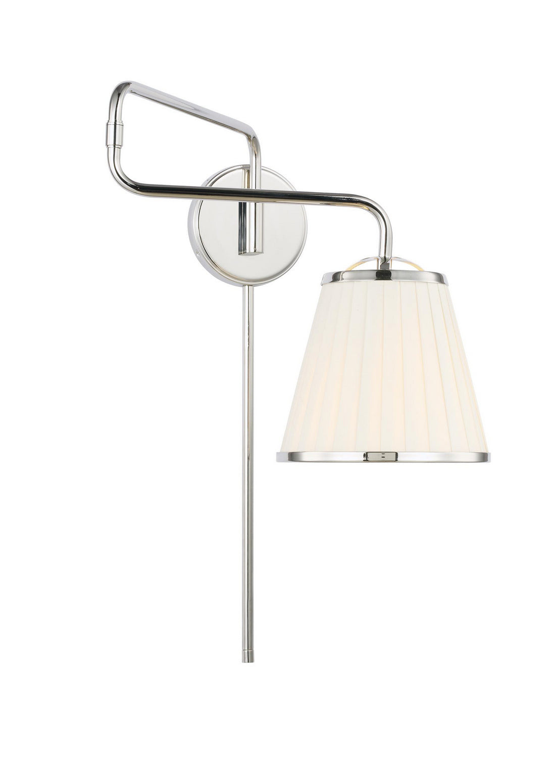 Esther One Light Wall Sconce in Polished Nickel