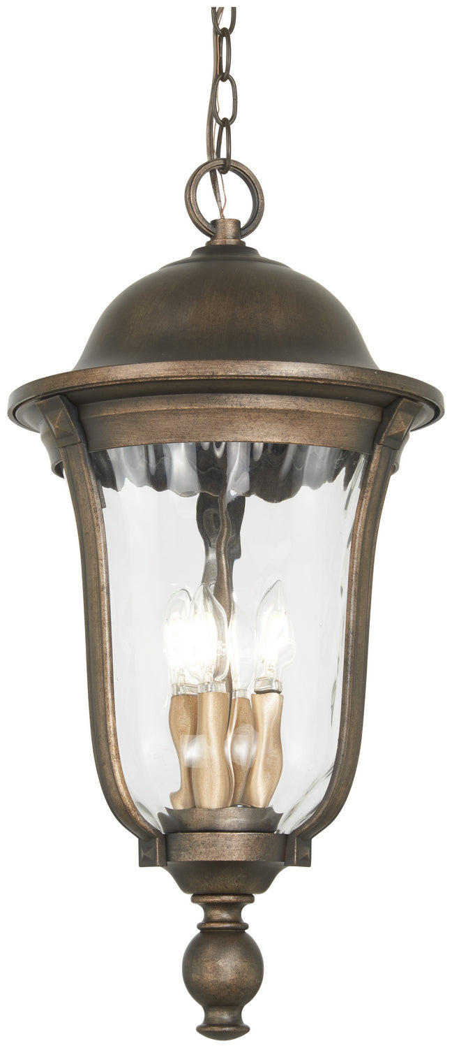 Havenwood Four Light Outdoor Chain Hung in Tauira Bronze And Alder Silver