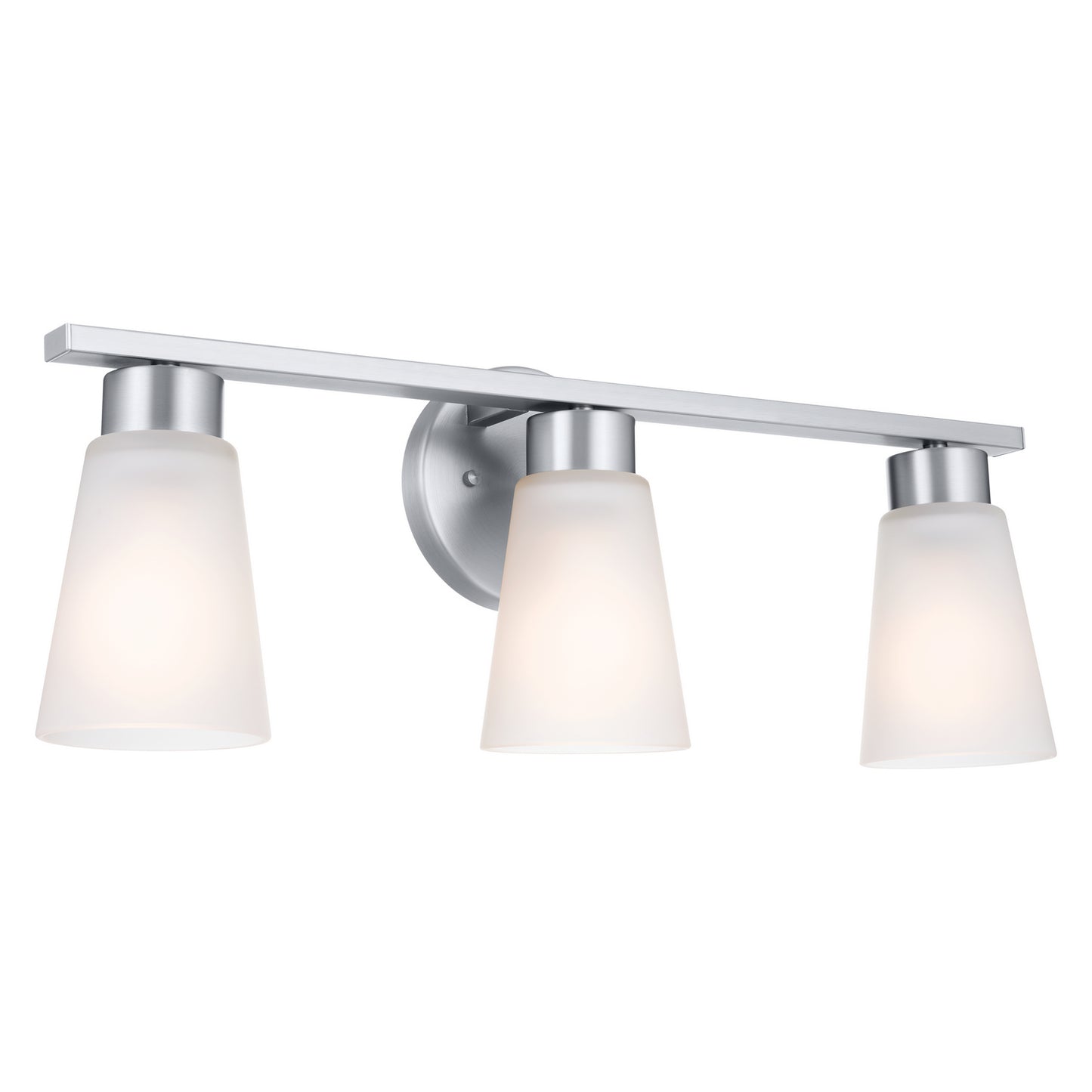 Stamos Three Light Bath in Brushed Nickel