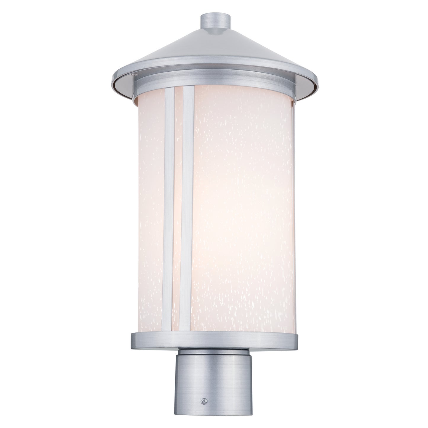 Lombard One Light Outdoor Post Mount in Brushed Aluminum