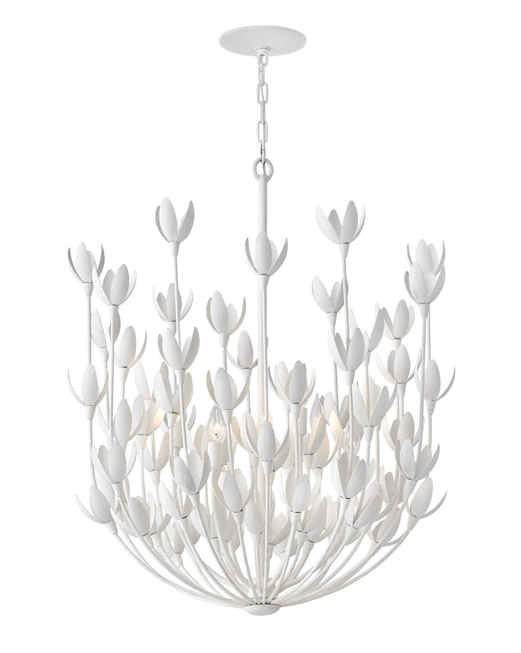 Flora LED Chandelier in Textured Plaster