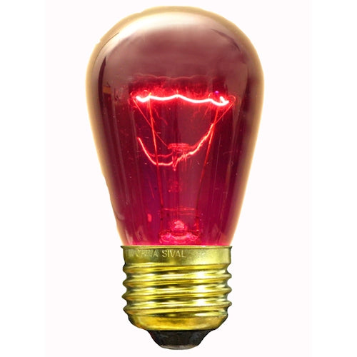 11S14 Sign Bulb, 11W, 130V, E27 base, transparent purple - (