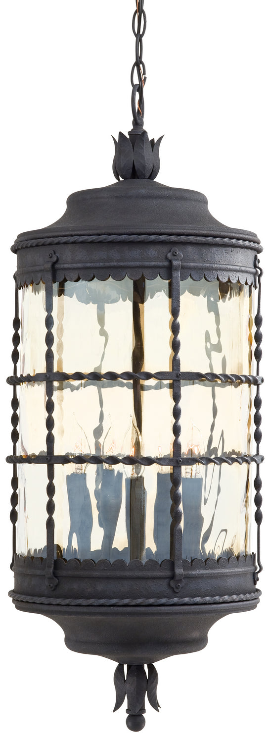 Mallorca Five Light Chain Hung in Spanish Iron