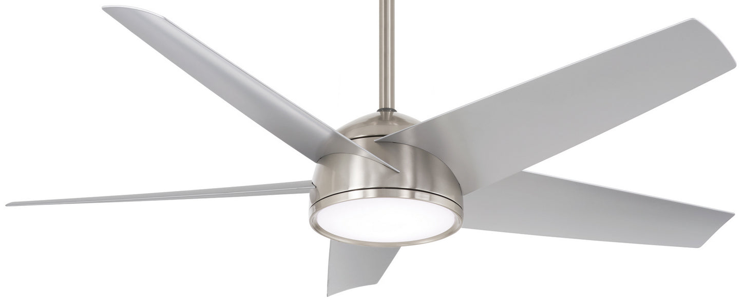 Chubby 58"Outdoor Ceiling Fan in Brushed Nickel Wet