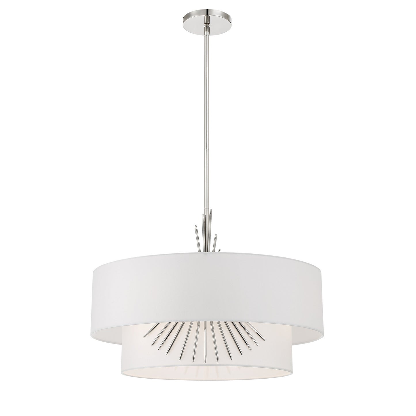 Gramercy by Robin Baron Three Light Pendant in Polished Nickel