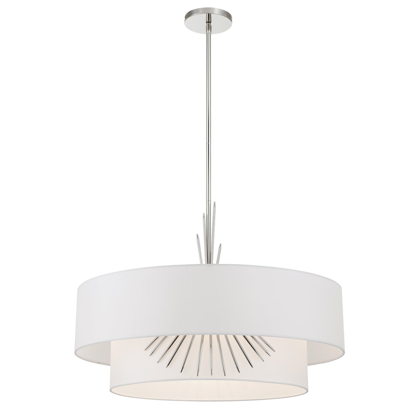 Gramercy by Robin Baron Four Light Pendant in Polished Nickel