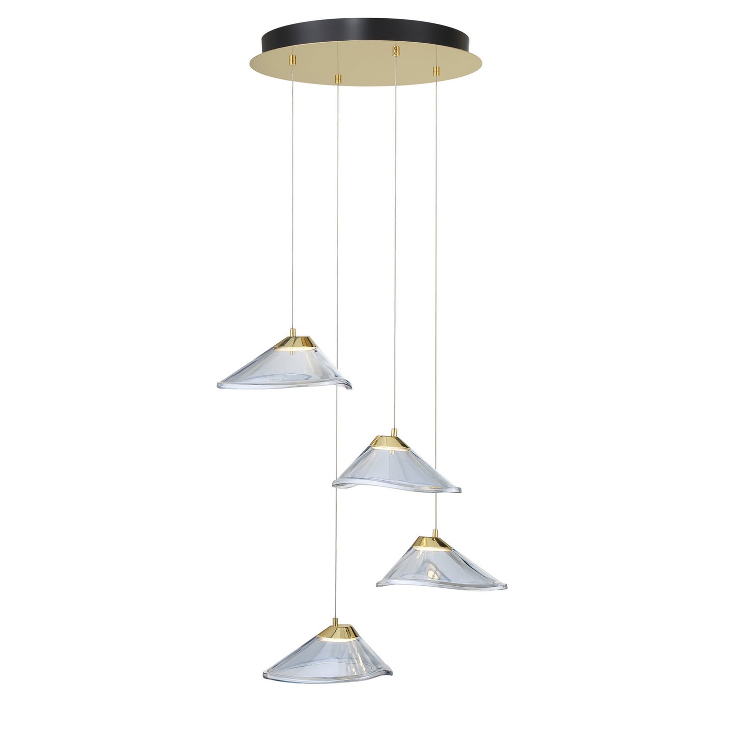 George Kovacs - P5403-718-L - LED Pendant - Sneer - Coal And Sun Gold