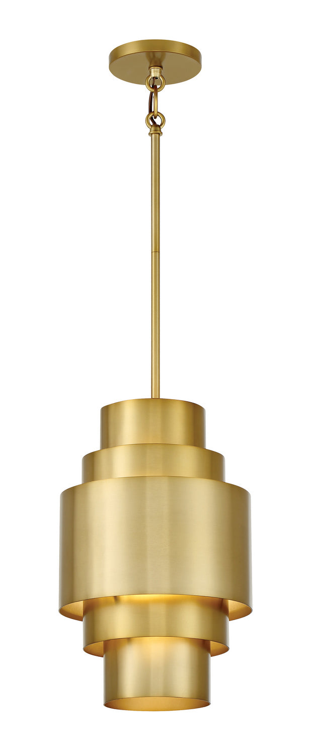 SpyGlass Terrace One Light Mini Pendant in Soft Brass