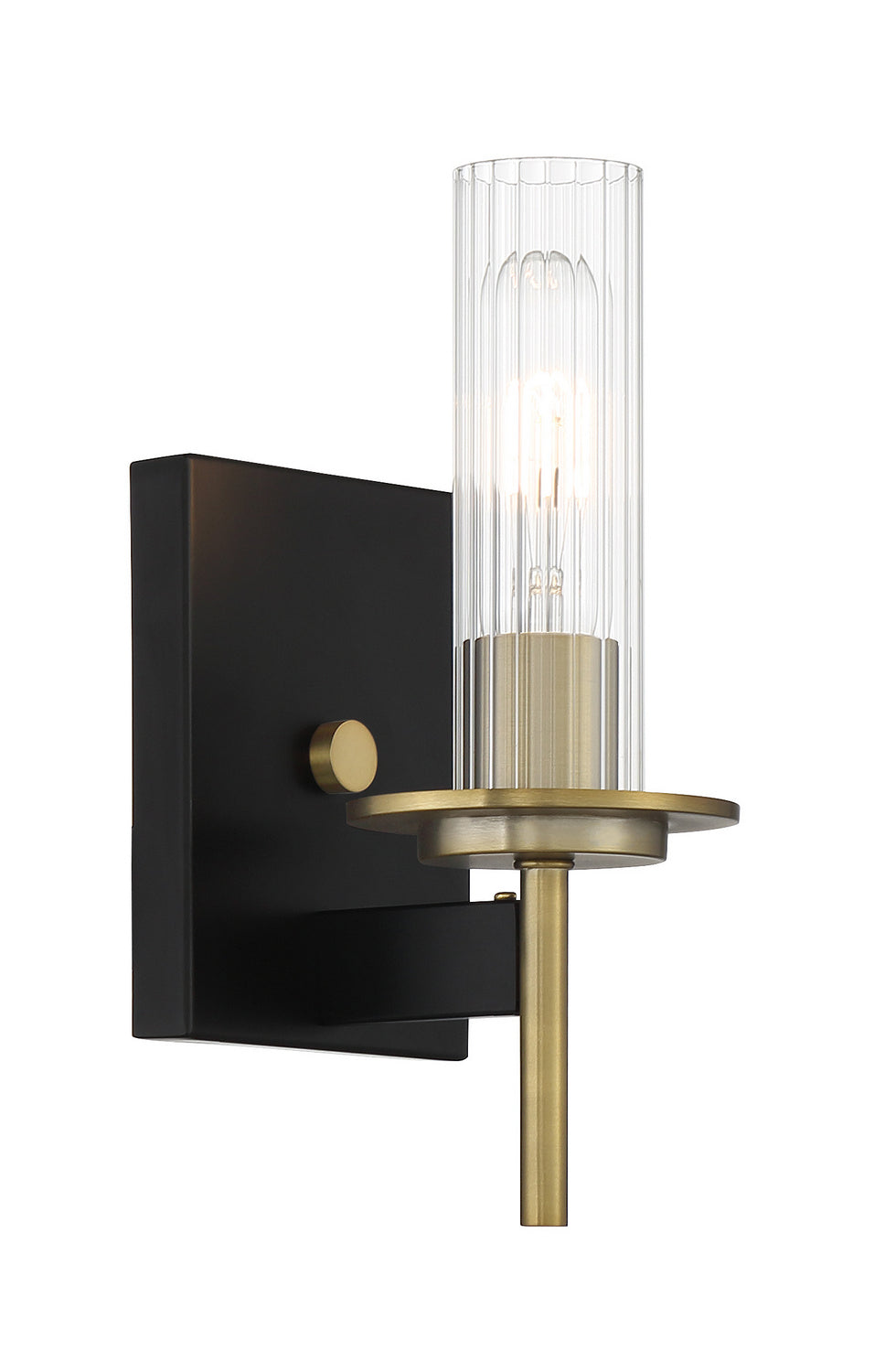 Baldwin Park One Light Bath in Coal And Soft Brass