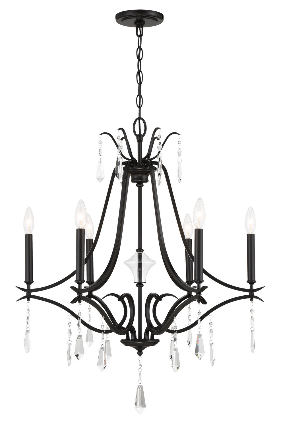Laurel Estate Six Light Chandelier in Coal