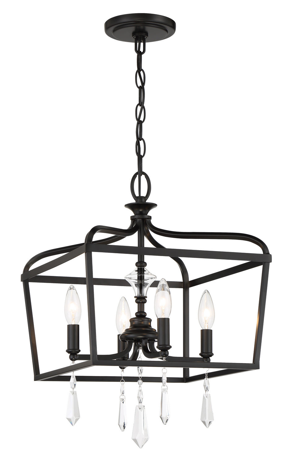 Laurel Estate Four Light Foyer/Semi Flush in Coal