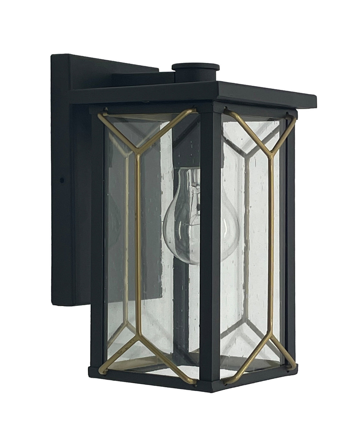 Hillside Manor One Light Outdoor Wall Mount in Sand Coal And Mystic Gold