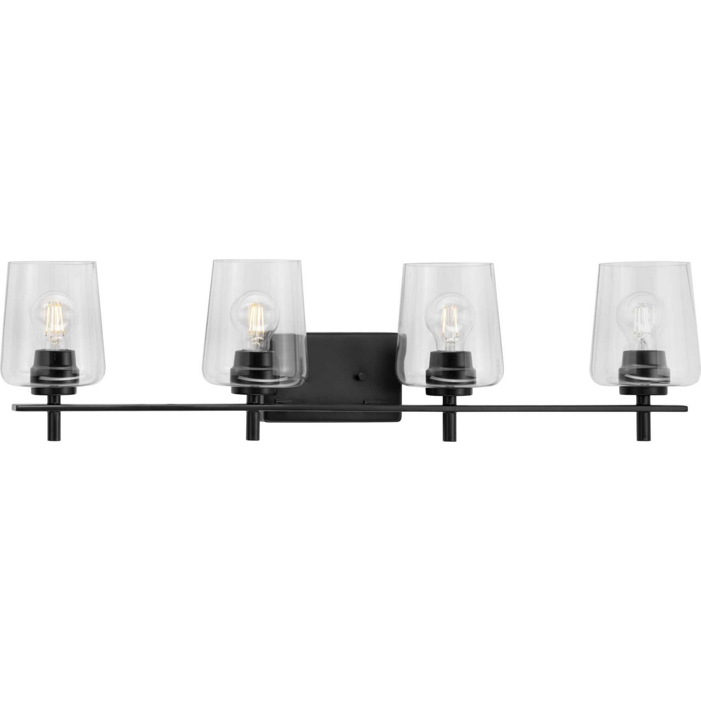 Calais Four Light Bath Vanity in Matte Black