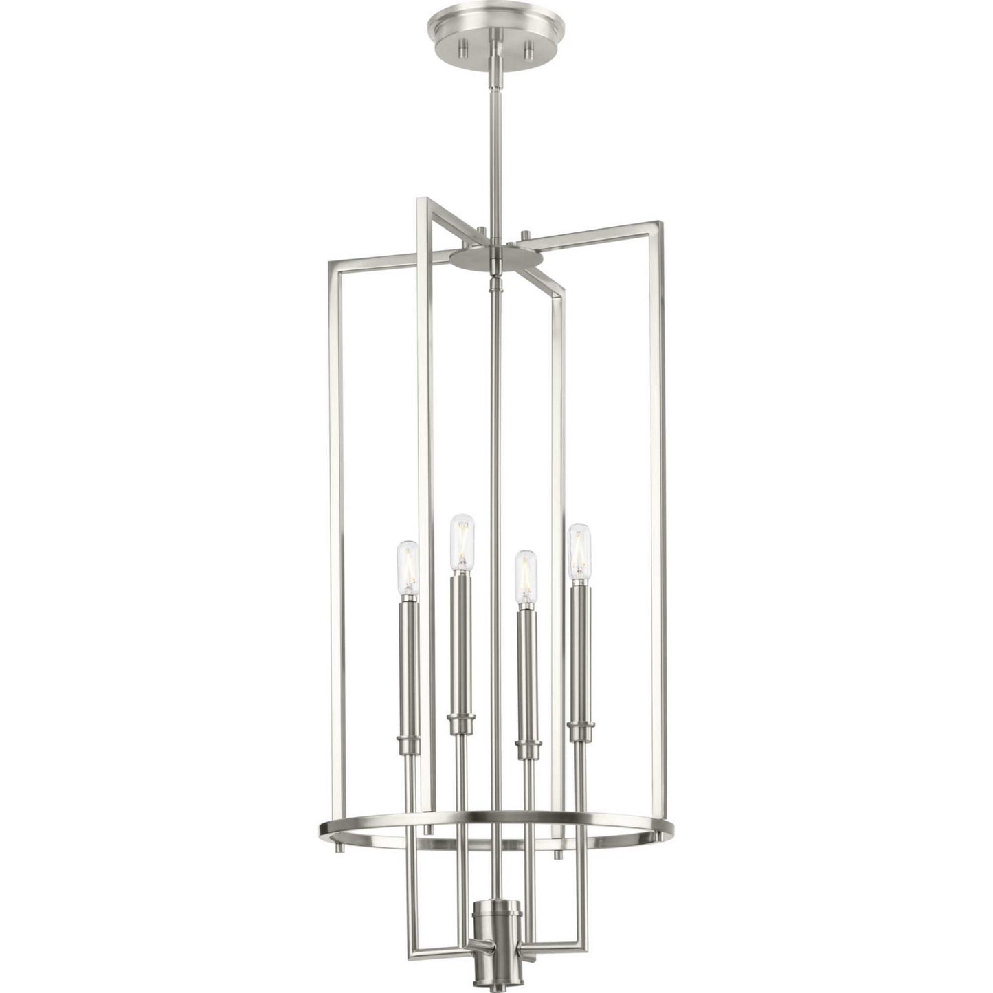 Elara Four Light Foyer Chandelier in Brushed Nickel