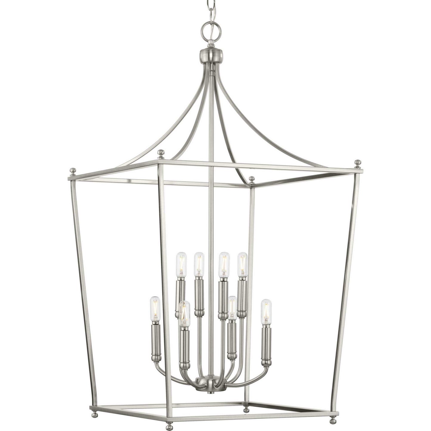 Parkhurst Eight Light Foyer Chandelier in Brushed Nickel