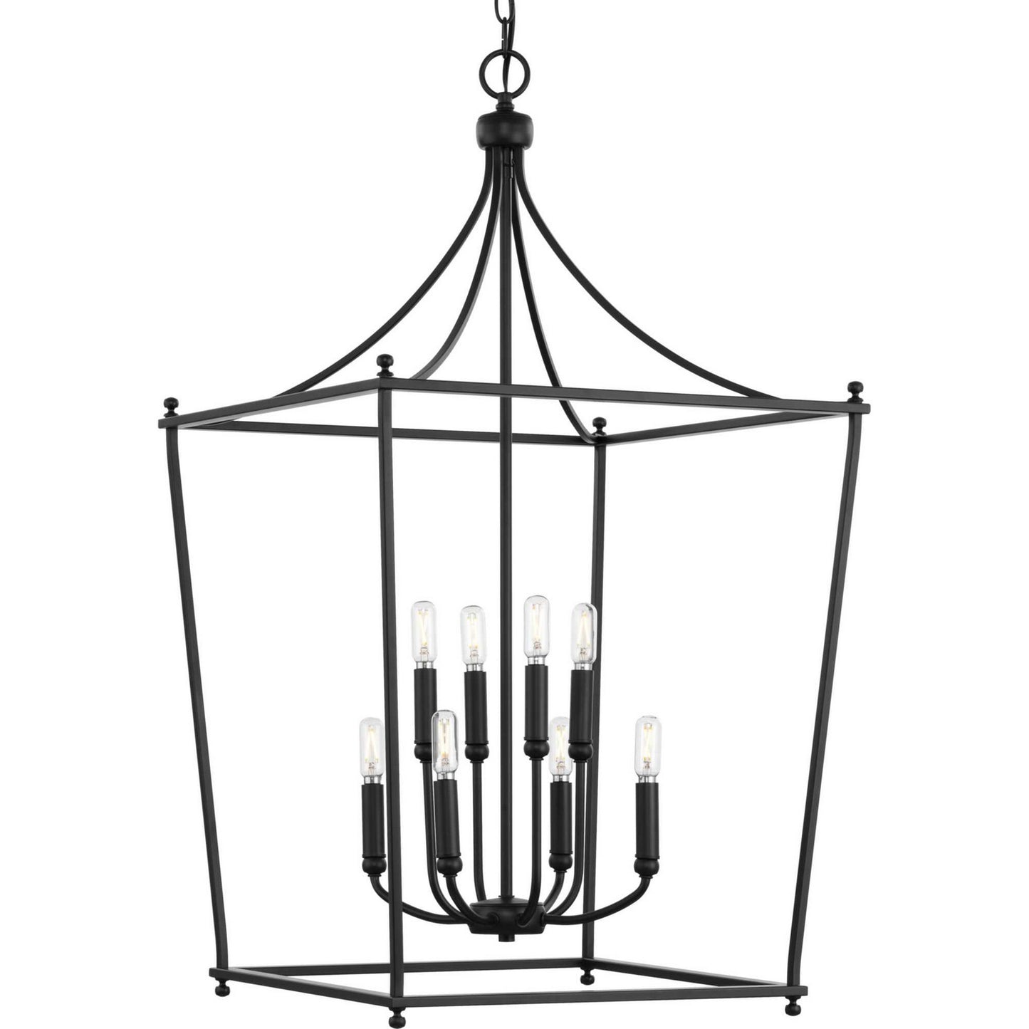 Parkhurst Eight Light Foyer Chandelier in Matte Black