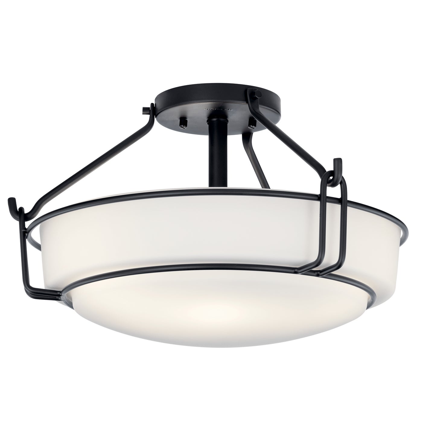 Alkire Three Light Semi Flush Mount in Black